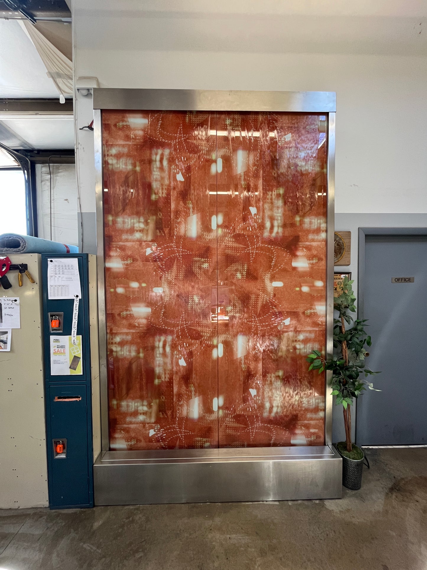 Lynnel Stainless Steel and Glass Water Feature