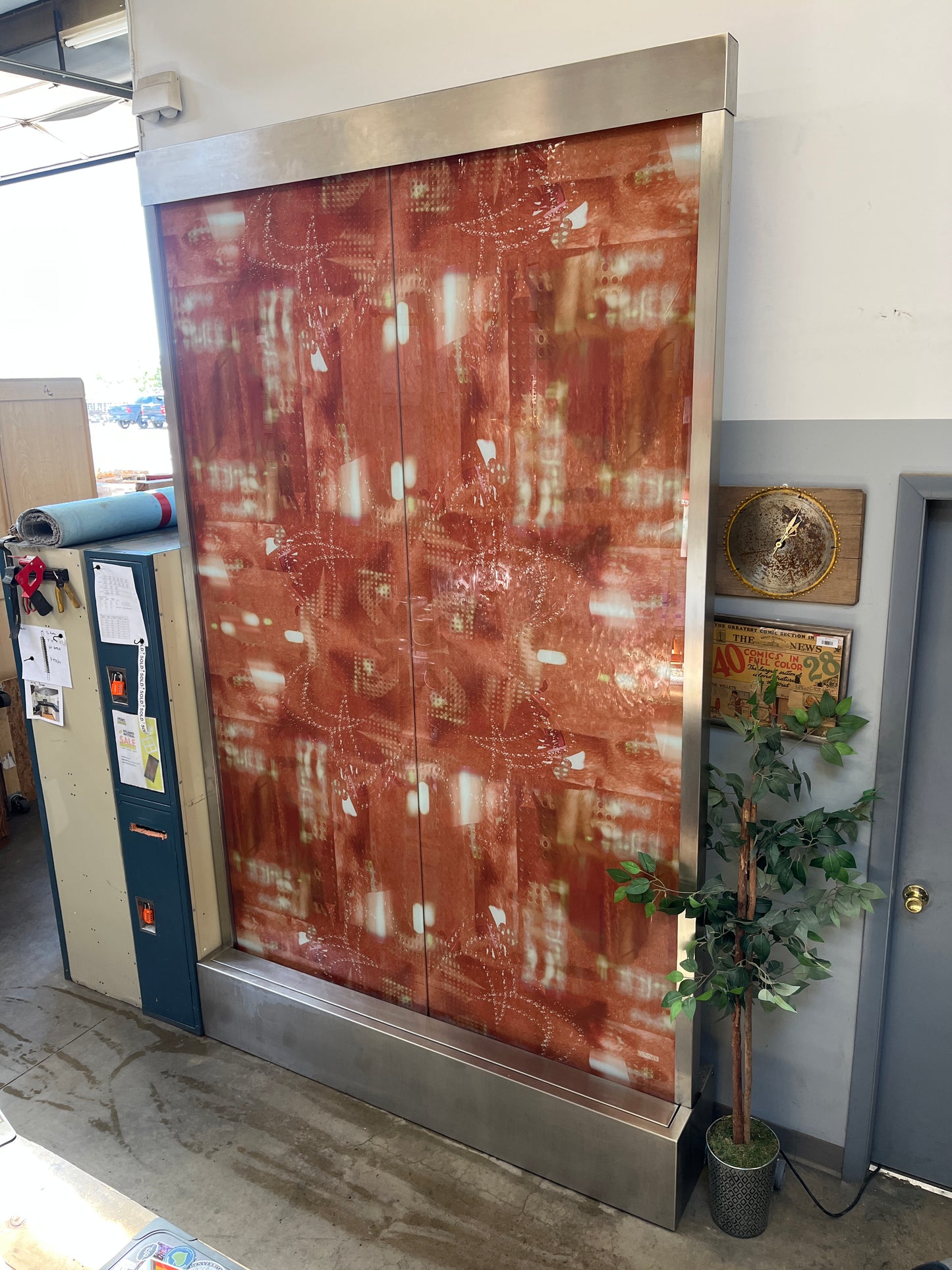 Lynnel Stainless Steel and Glass Water Feature