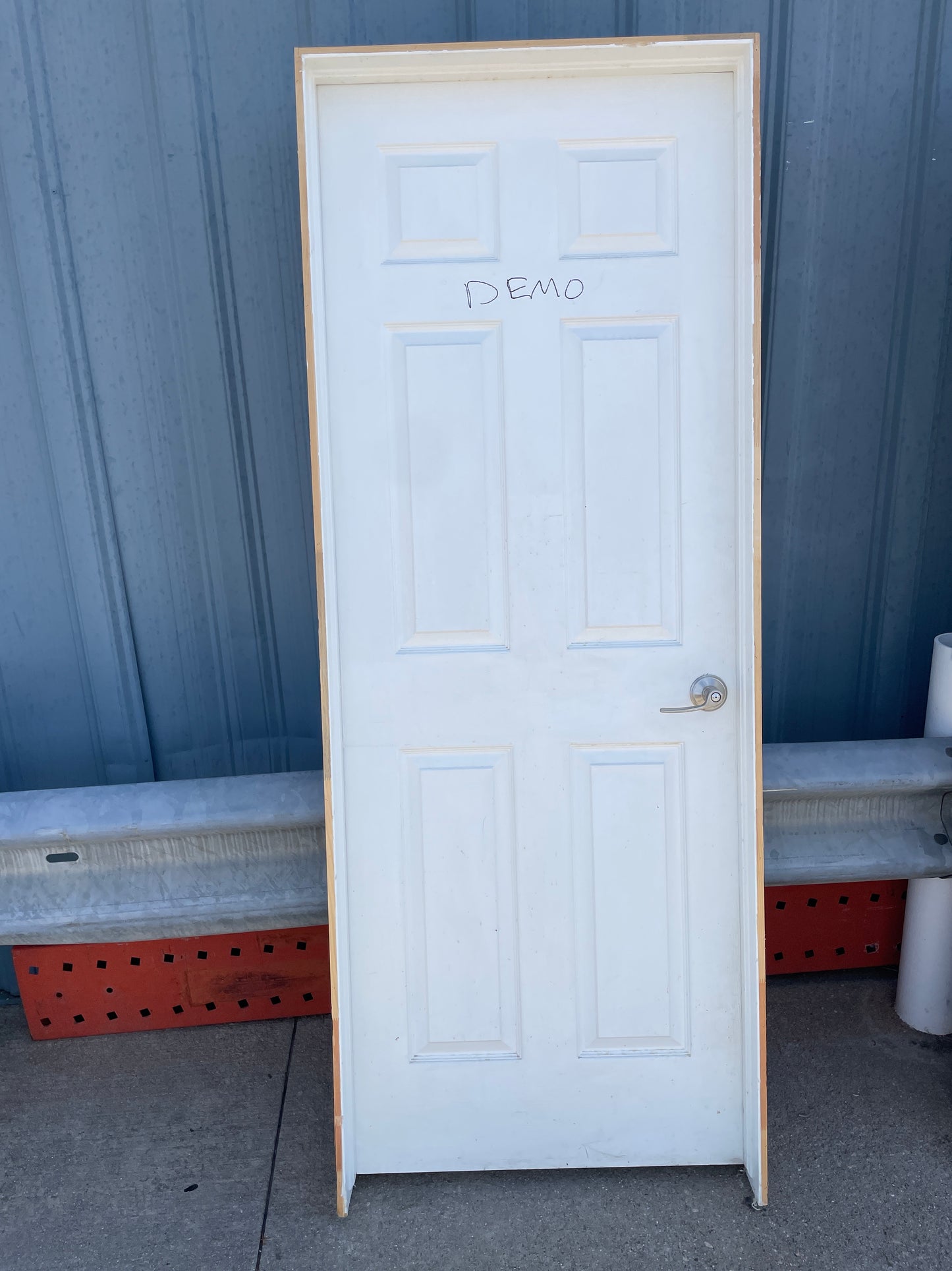 30x80 LHS Interior Hollow 6 Panel Prehung Door, White