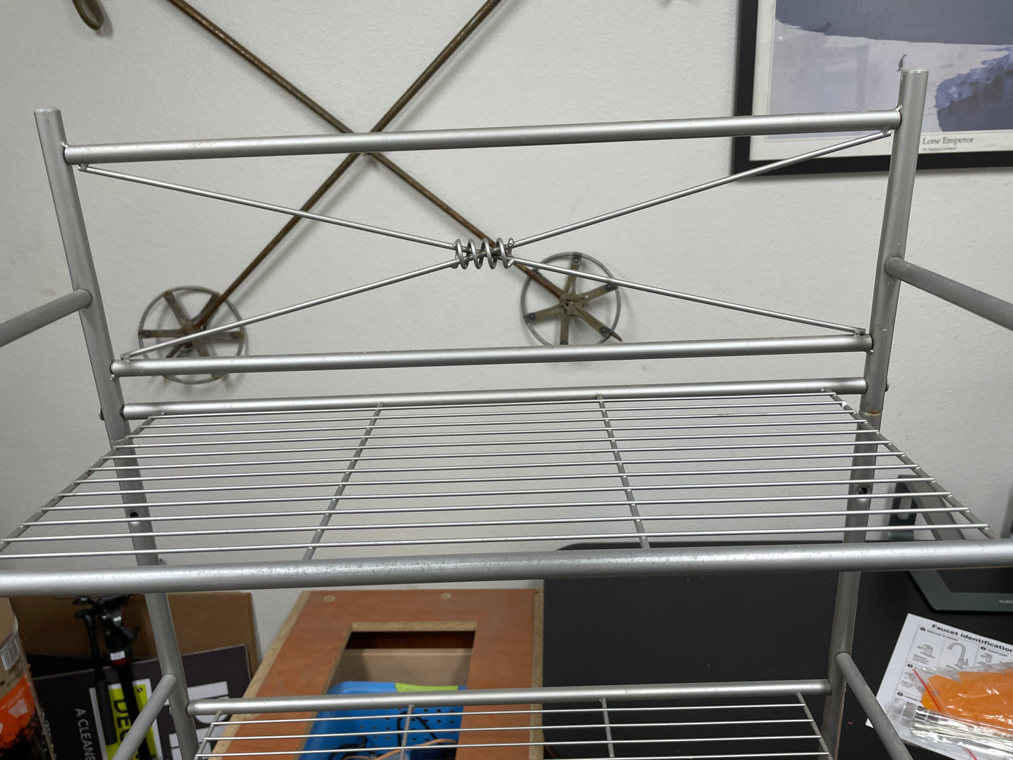 Over The Toilet Storage Shelf, Metal Frame, 23 Inch Wide