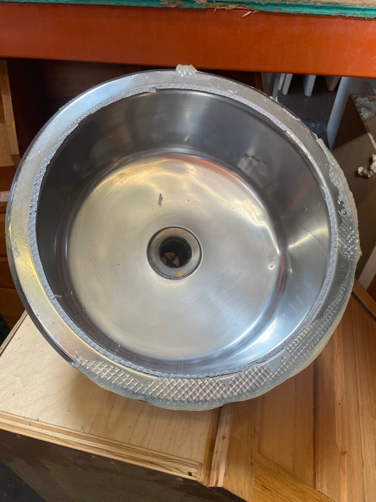 15in Round Reclaimed Stainless Undermount Sink