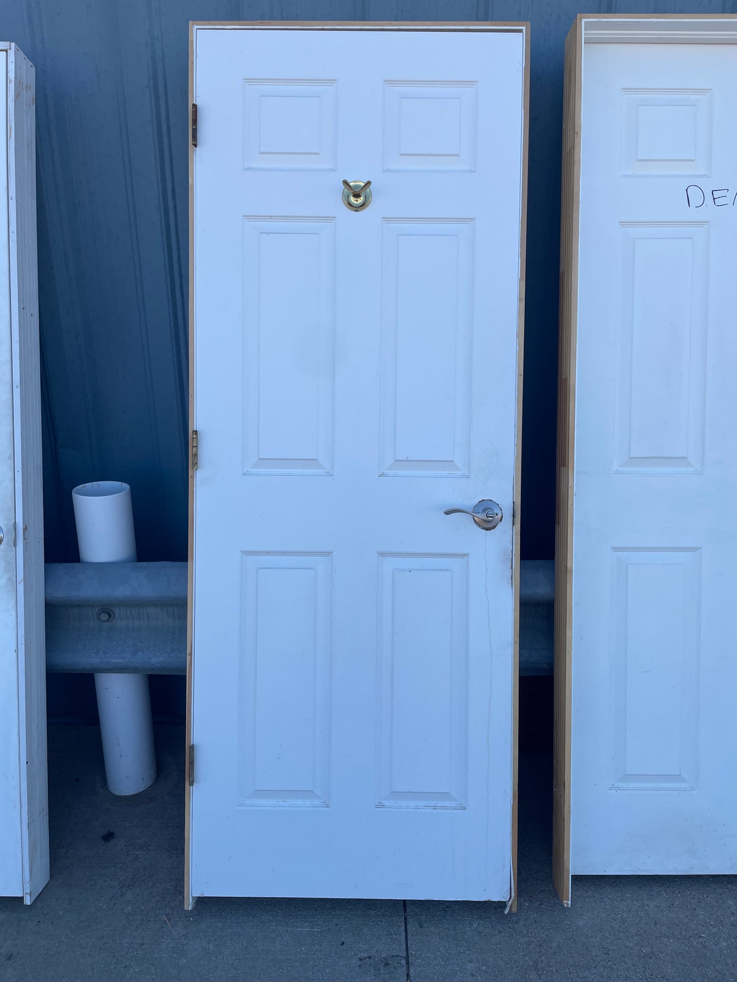 30x80 LHS Interior Hollow 6 Panel Prehung Door, White