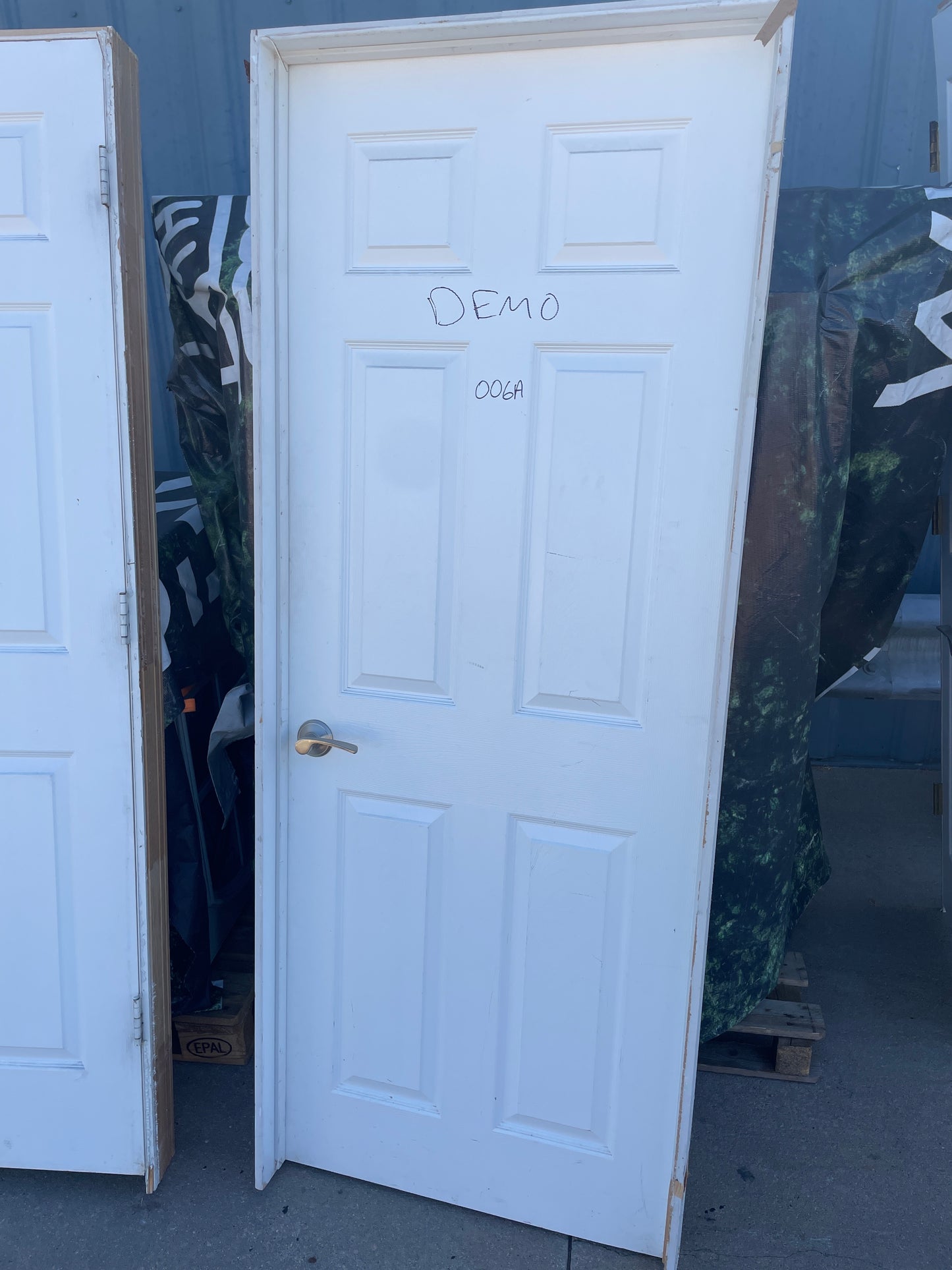 30x78 LHS Interior Hollow 6 Panel Prehung Door, White
