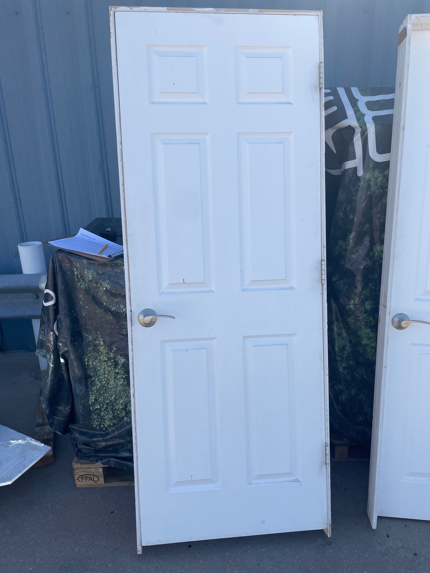 30x80 LHS Interior Hollow 6 Panel Prehung Door, White