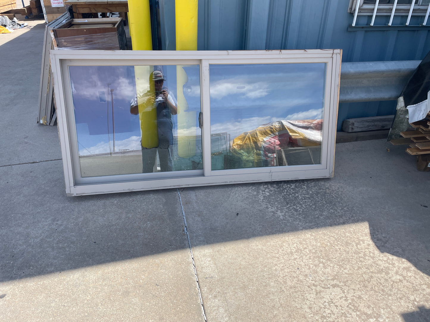 71x34 Reclaimed Sliding Vinyl Window, White