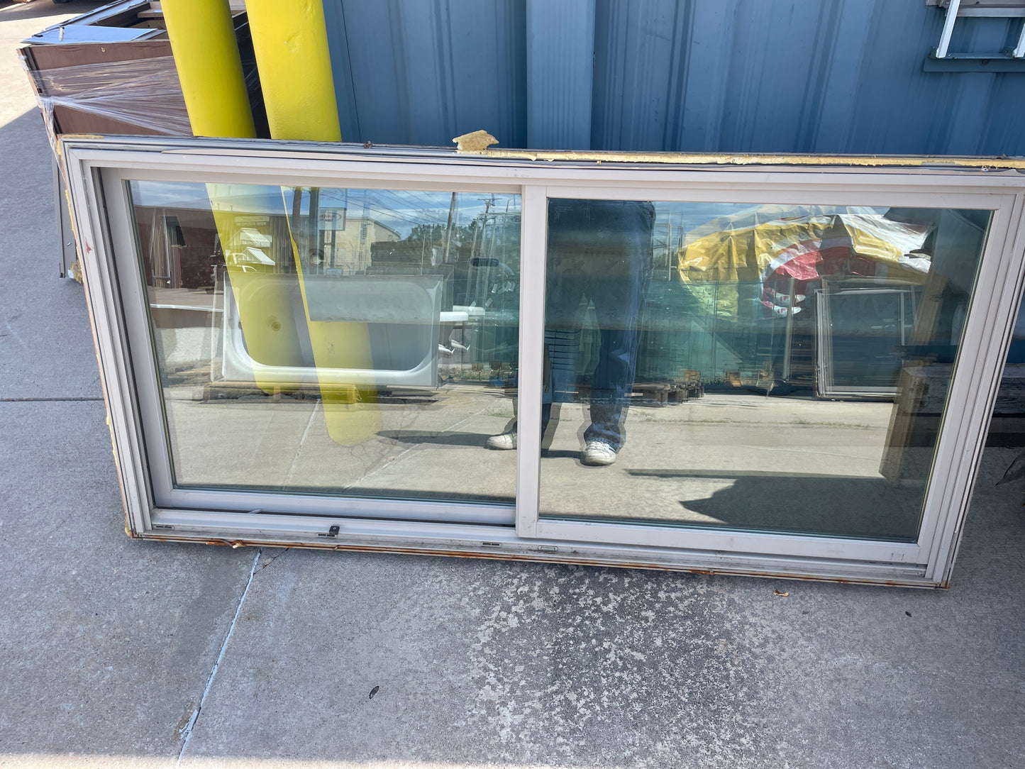 71x34 Reclaimed Sliding Vinyl Window, White