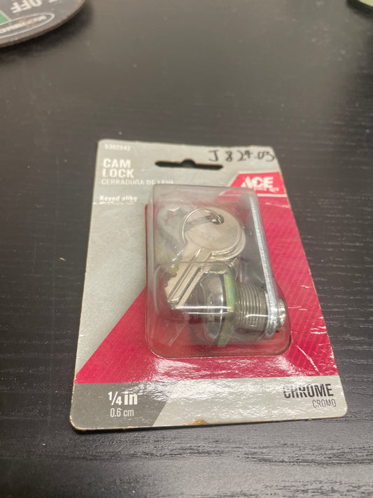 Ace 1/4 Inch Cam Lock, Chrome Finish, New in Package
