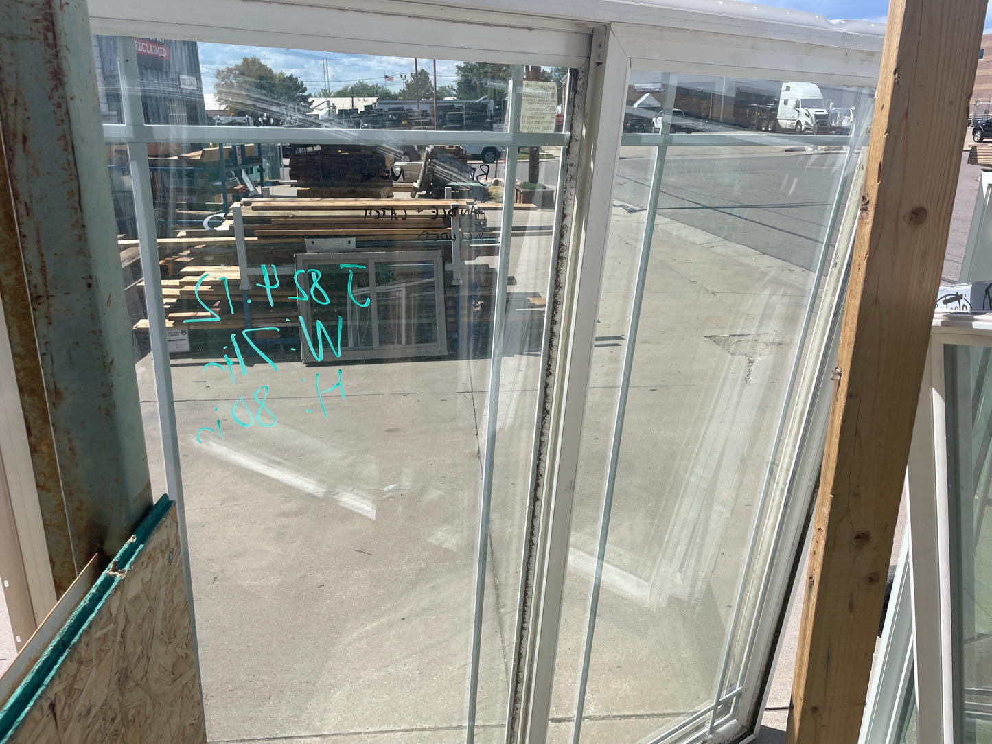 71x80 New Sliding Glass Patio Door, White Vinyl