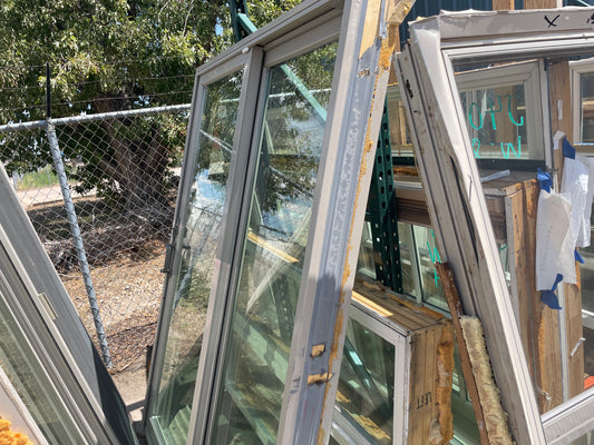 59x80 Reclaimed Sliding Glass Patio Door, Tan Vinyl