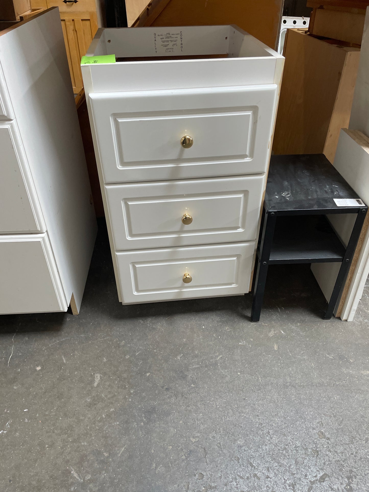 18in Strasser Woodenworks Drawer Base Cabinet, White Painted