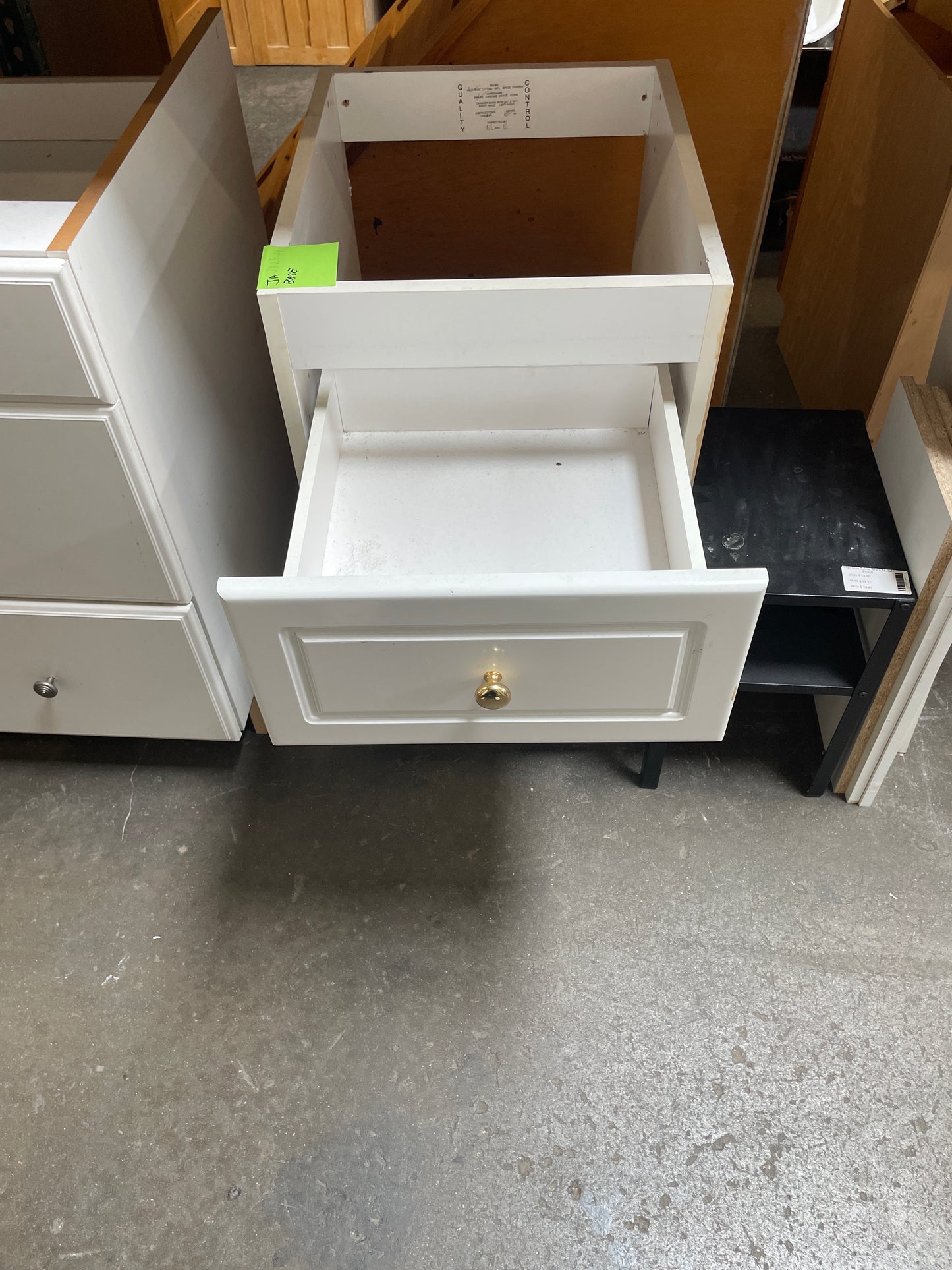 18in Strasser Woodenworks Drawer Base Cabinet, White Painted