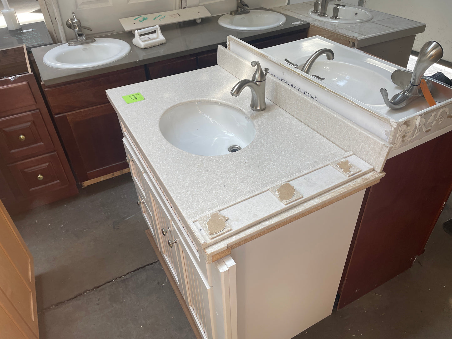 40in Reclaimed Vanity with Top and Sink, White