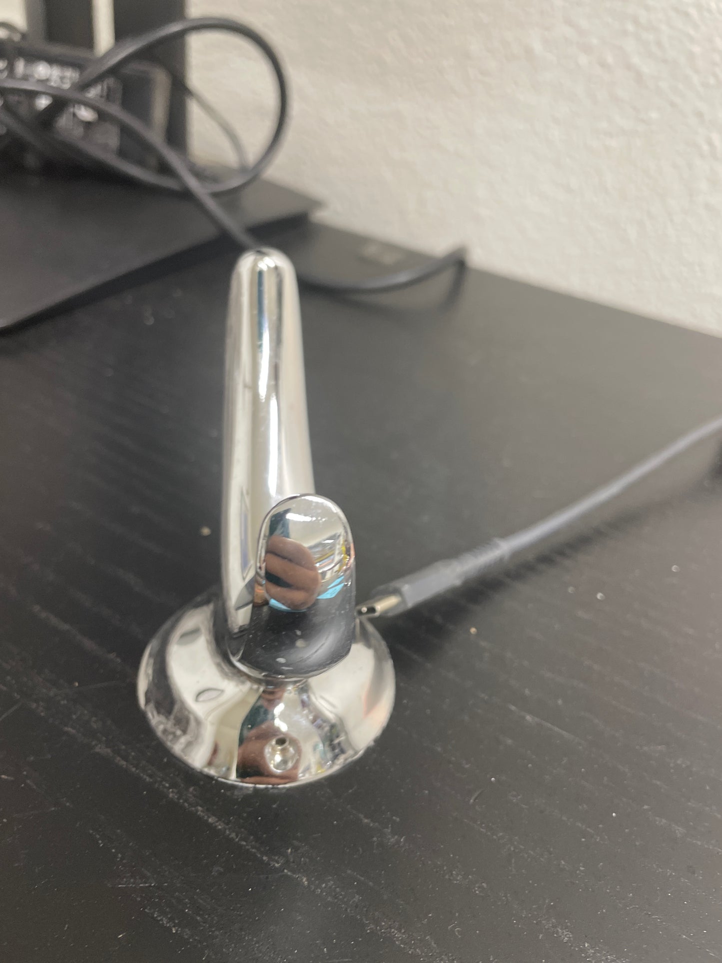 Reclaimed Chrome Wall Hook, Double