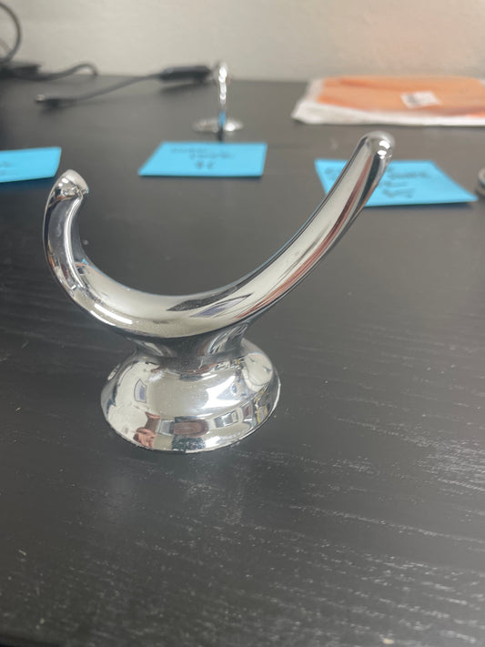 Reclaimed Chrome Wall Hook, Double