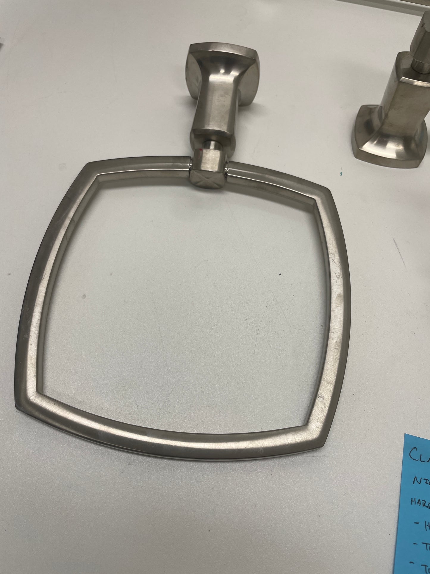 Reclaimed Brushed Nickel Bathroom Hardware Set, 3 Piece