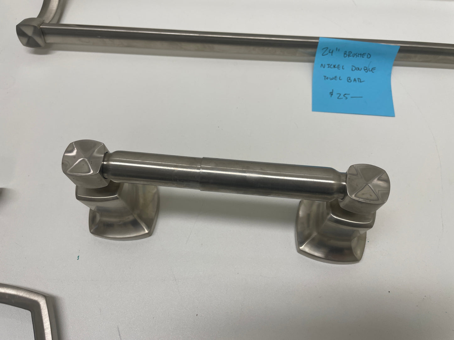 Reclaimed Brushed Nickel Bathroom Hardware Set, 3 Piece