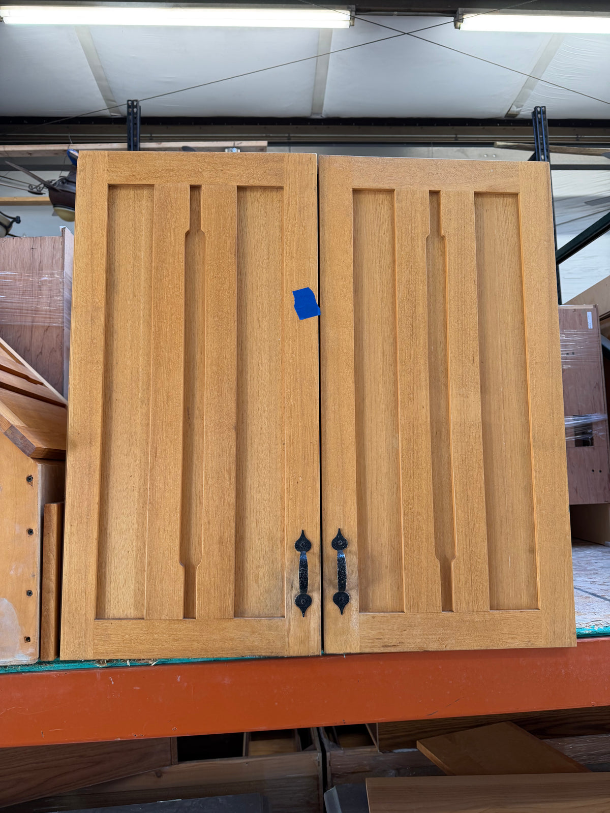 10ft Reclaimed Oak Wall Cabinet Set, 4-Piece