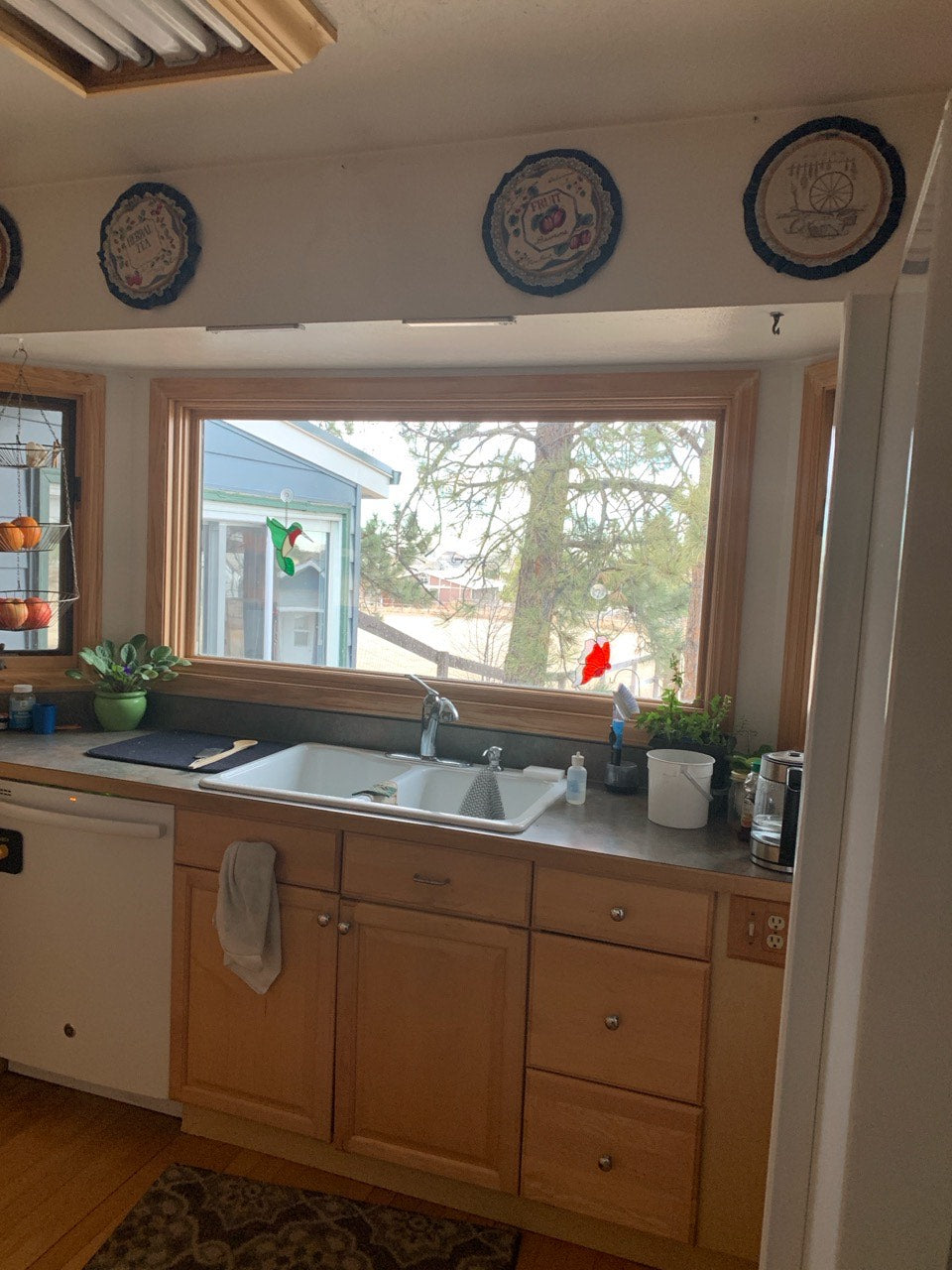 27ft Kitchen Cabinet Set, Natural Wood Finish