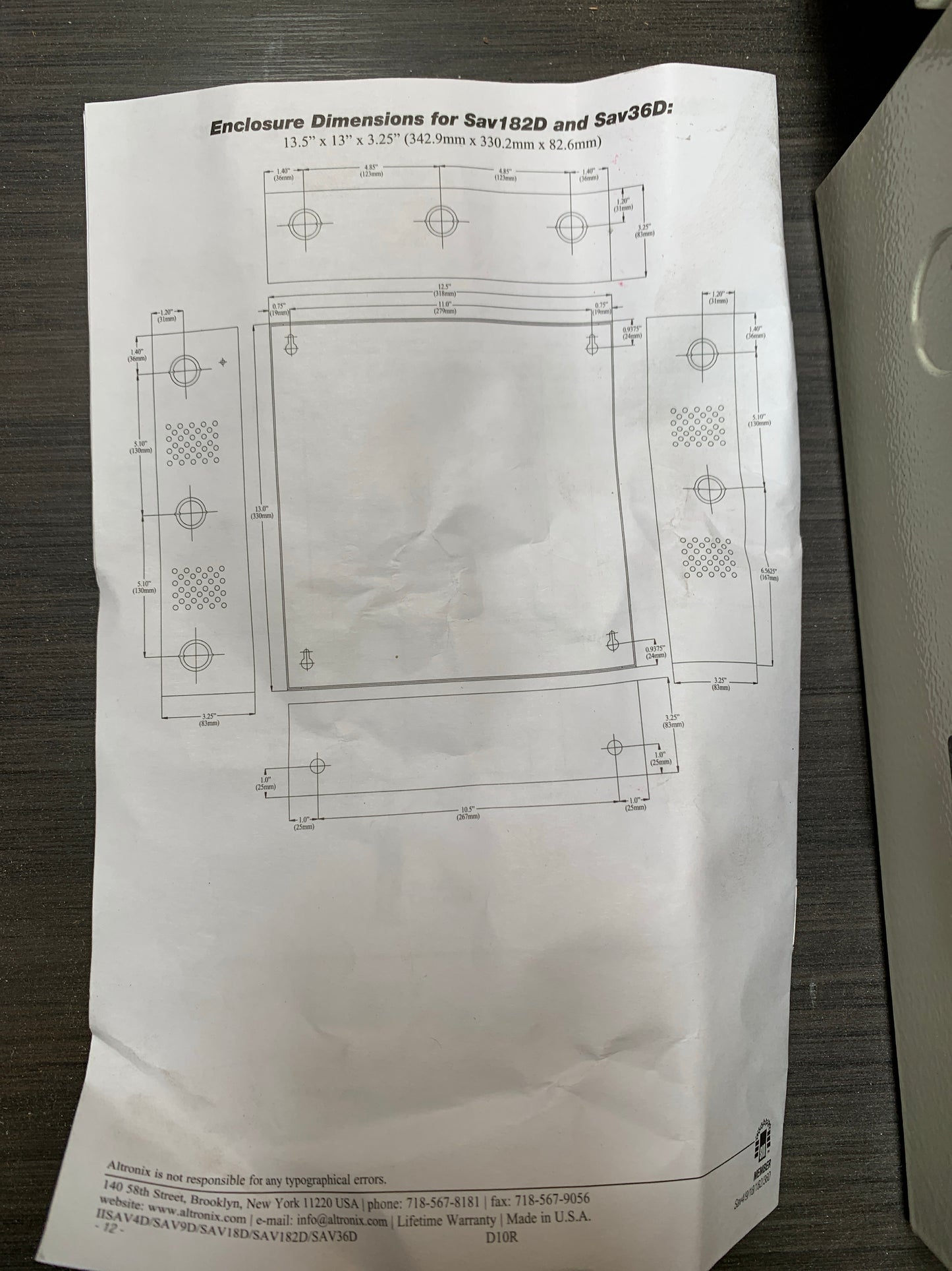 13.5" x 13" Metal CCTV Power Supply Enclosure – 18-Channel with Fuse Protection and LED Indicators 624.03