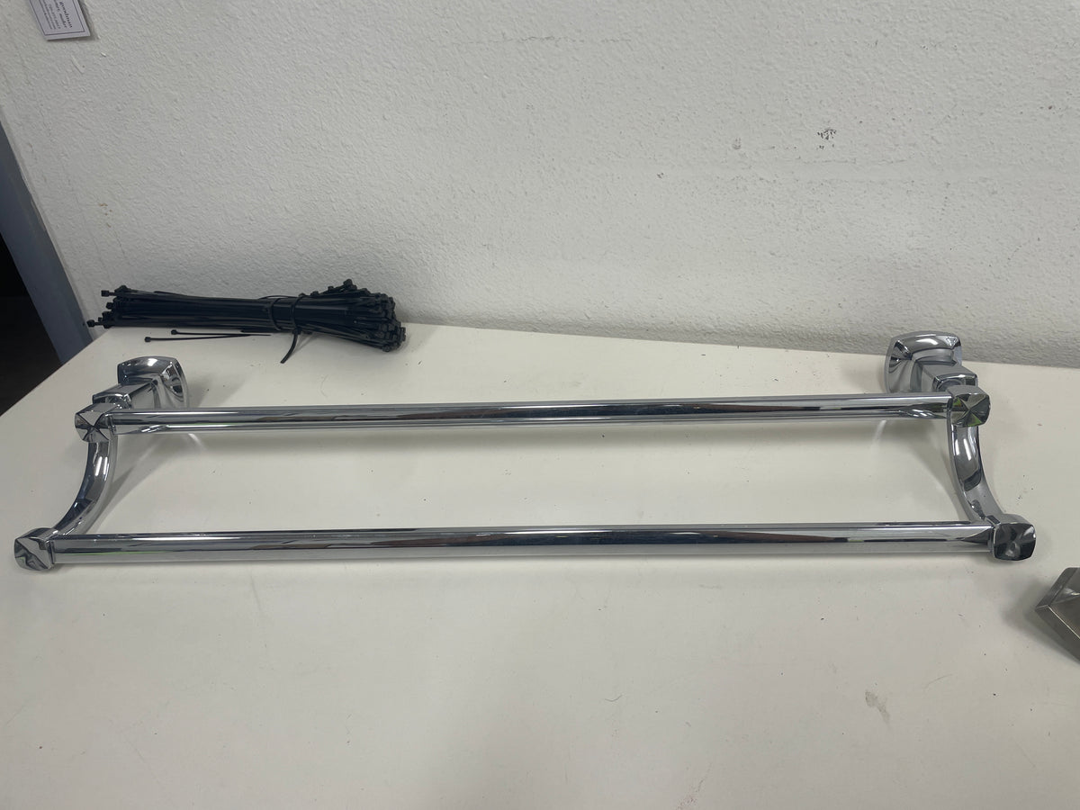 24in Reclaimed Chrome Double Towel Bar