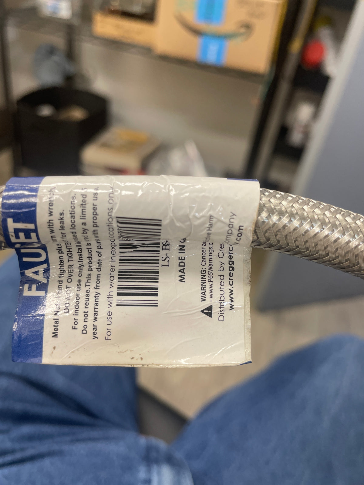 TradeStar Braided Stainless Steel Faucet Supply Line, 20in