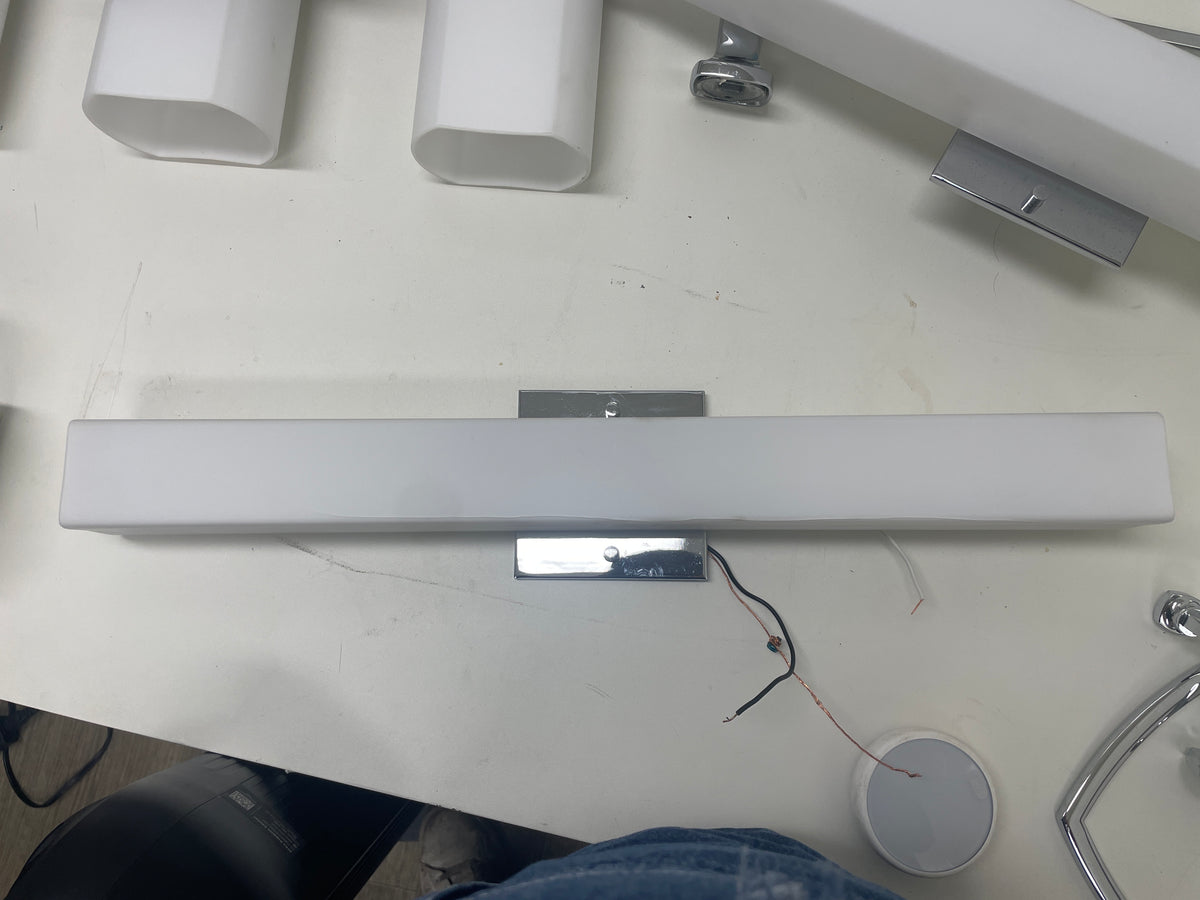 Reclaimed Linear Bar Vanity Fixture, Brushed Nickel