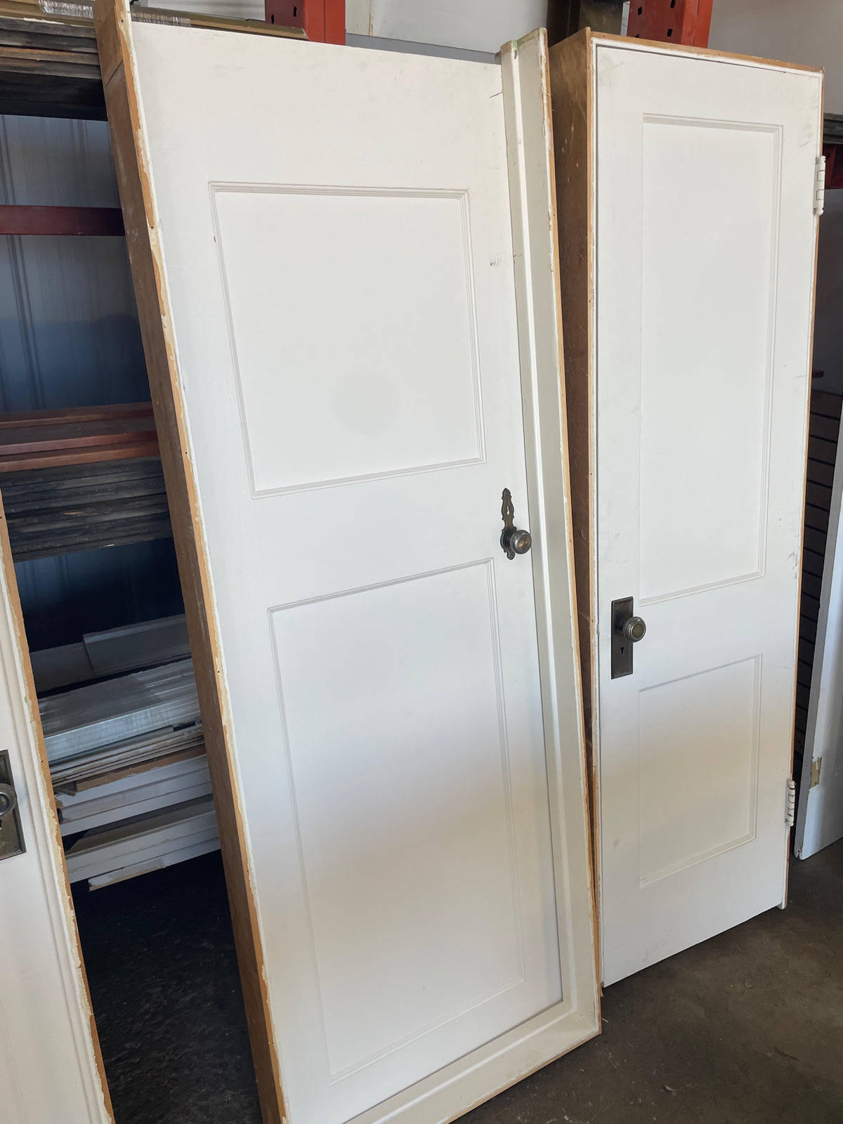 28x80 LHS Interior Solid 2 Panel Prehung Door, White