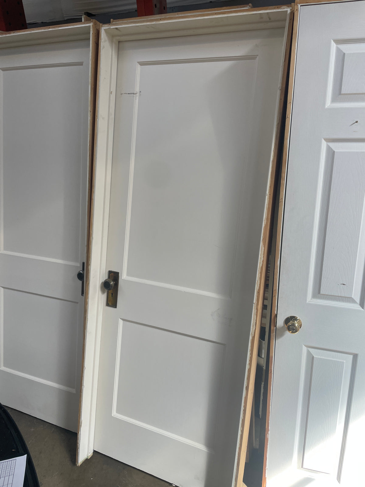 30x80 RHS Interior Hollow 2 Panel Prehung Door, White