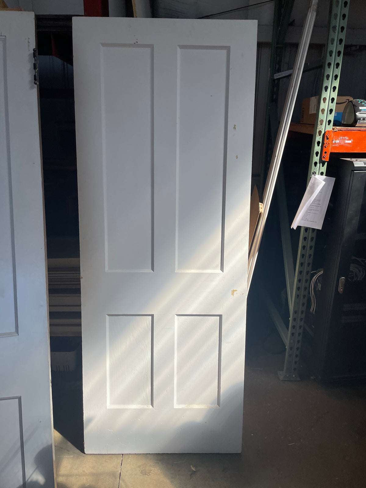 30x78 LHS Interior Hollow 4 Panel Slab Door, White