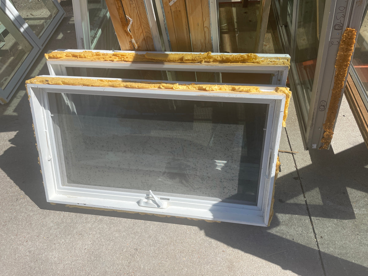 42x23 Reclaimed Casement Wood Window, White