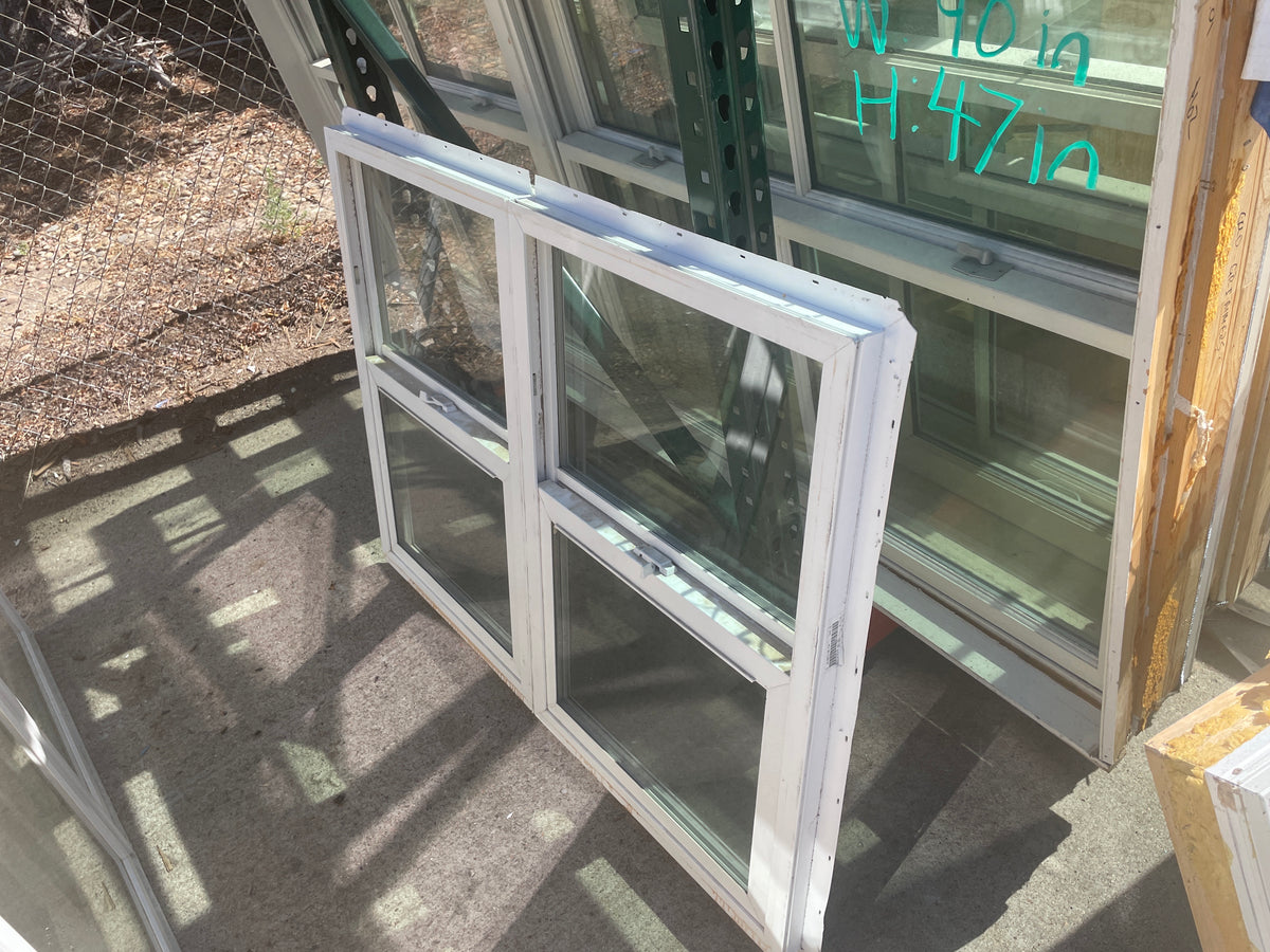 47x36 Reclaimed Single Hung Vinyl Window, White ID #J922.09
