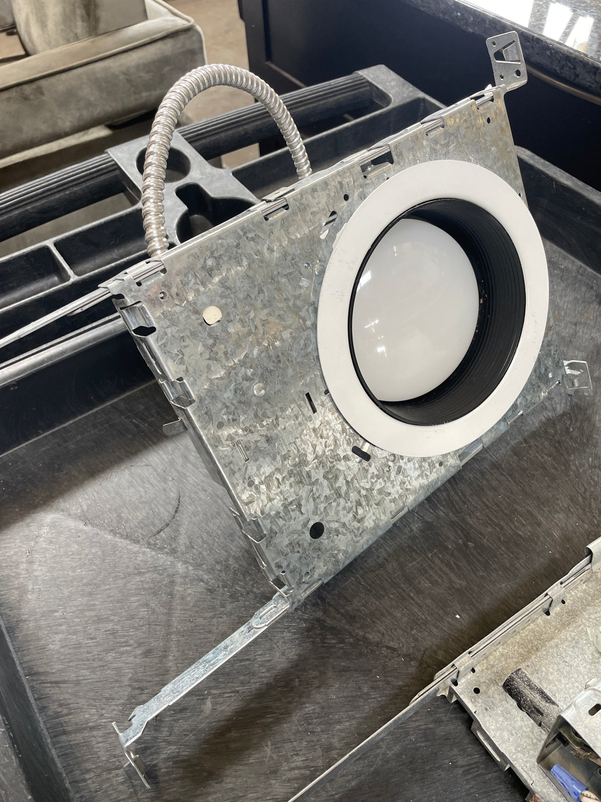 Reclaimed Recessed Light Trim Assembly, Lightolier, White Baffle