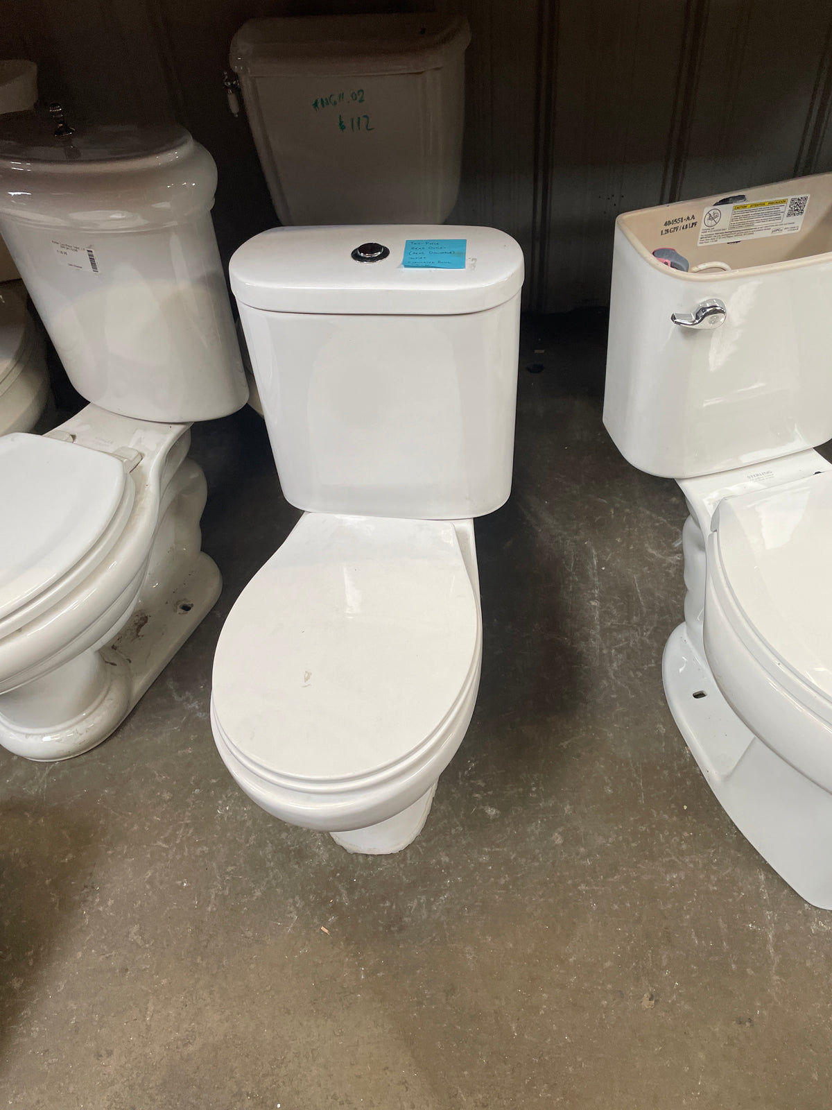 Elongated Two-Piece Single Flush Toilet, White