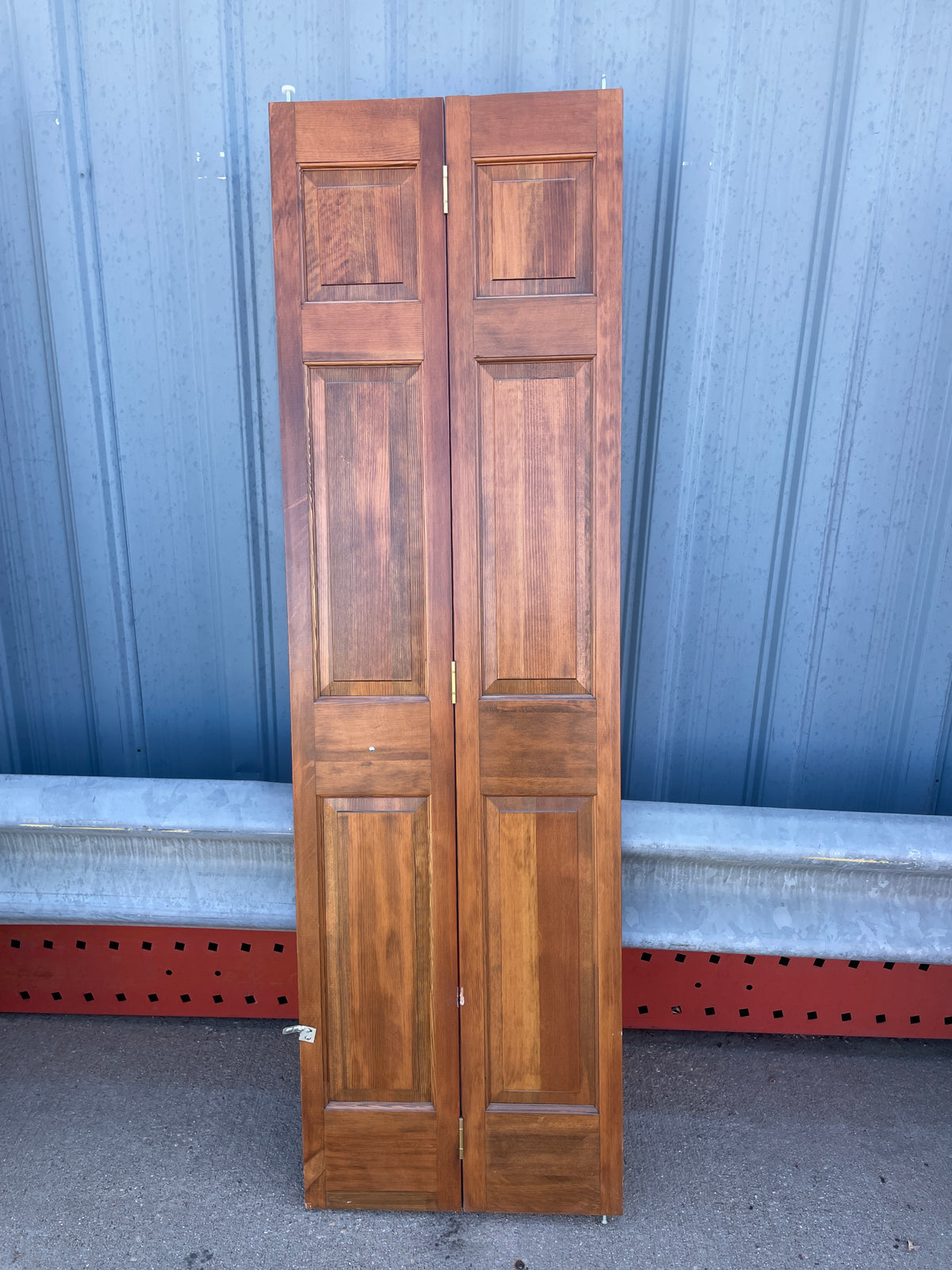 24x79 Interior Solid 6 Panel Bi-Fold Slab, Wood Finish