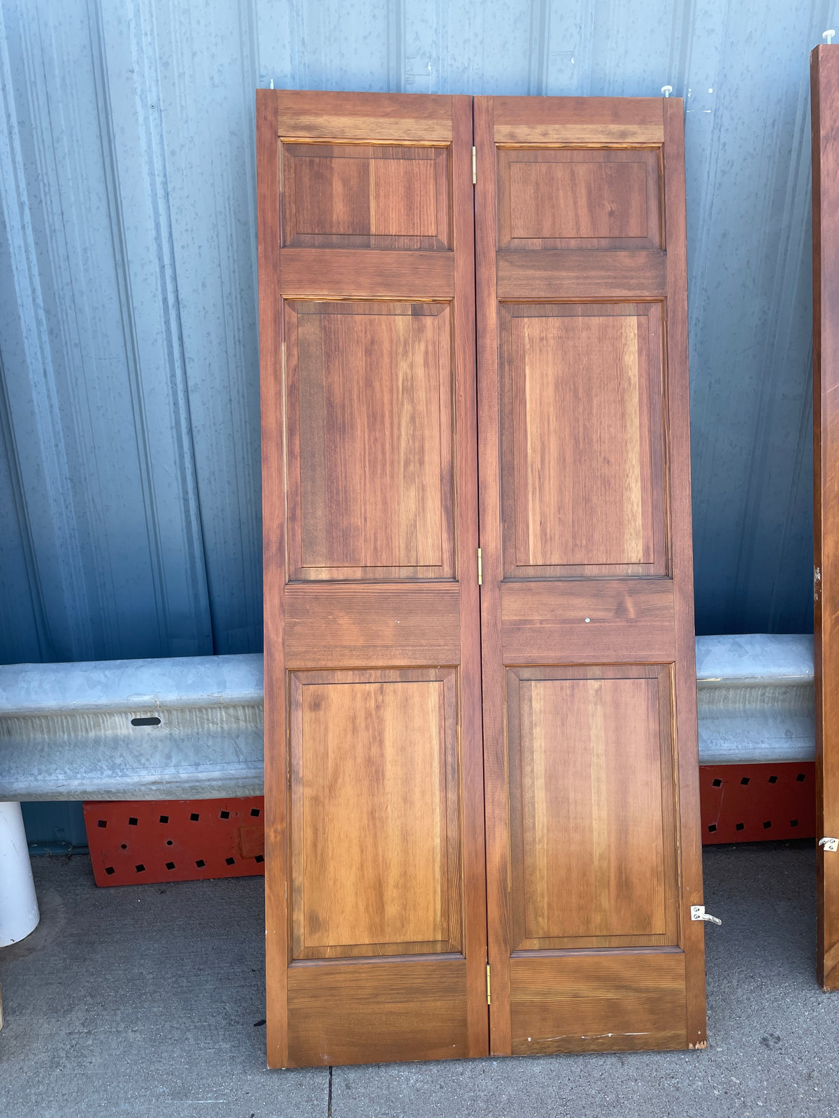 36x79 Interior Solid 6 Panel Bi-Fold Slab, Wood Finish