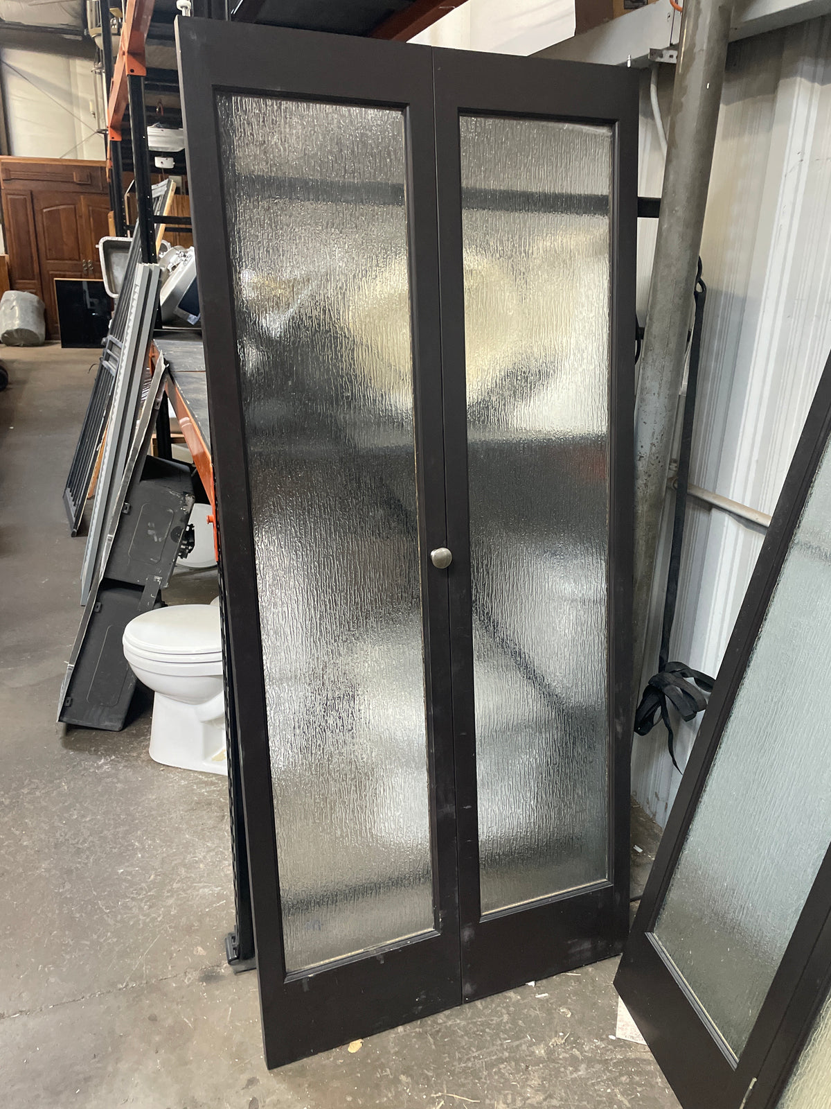 36x74 Interior Solid 4 Light Bi-Fold Slab, Black (Set of 2)