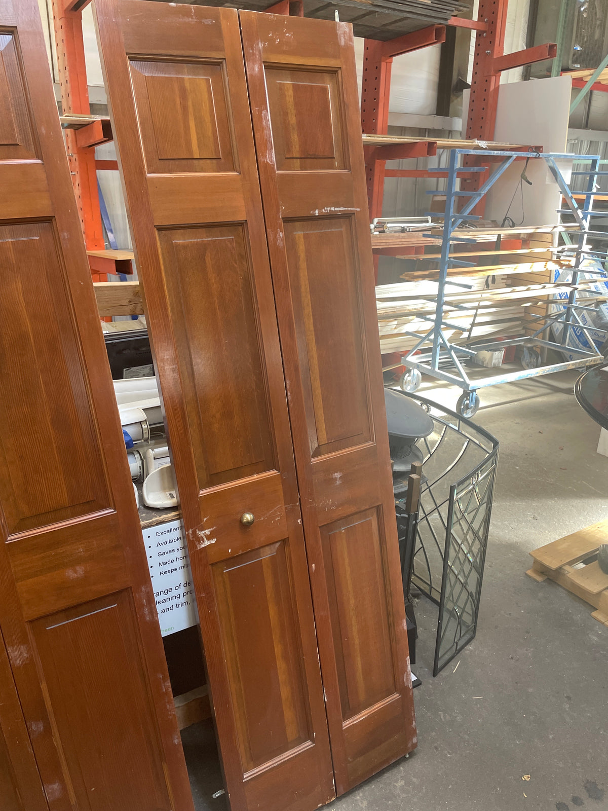 24x79 Interior Solid 6 Panel Bi-Fold Slab, Wood Finish