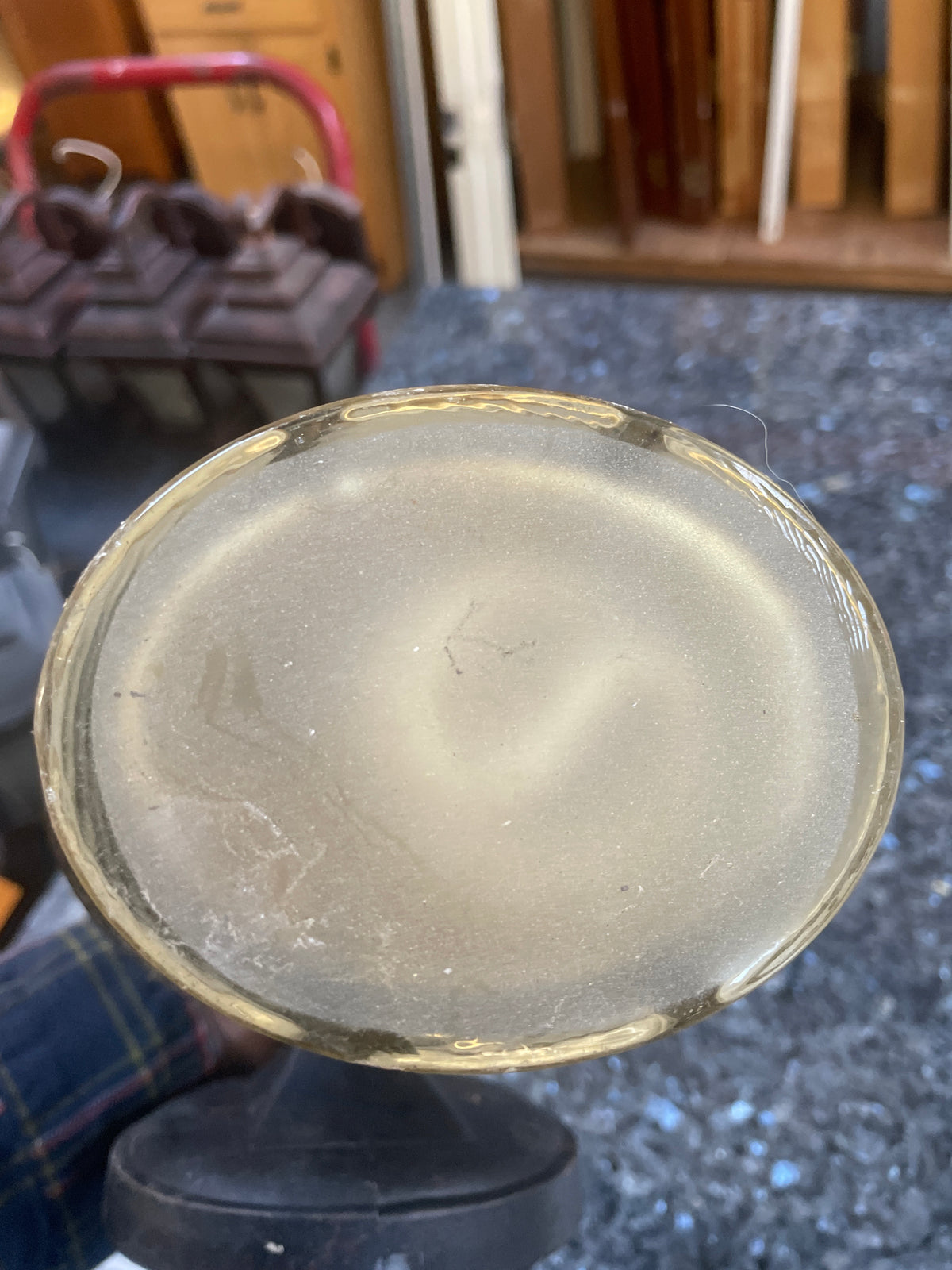 Reclaimed Outdoor Porch Light, Frosted Glass Dome Shade