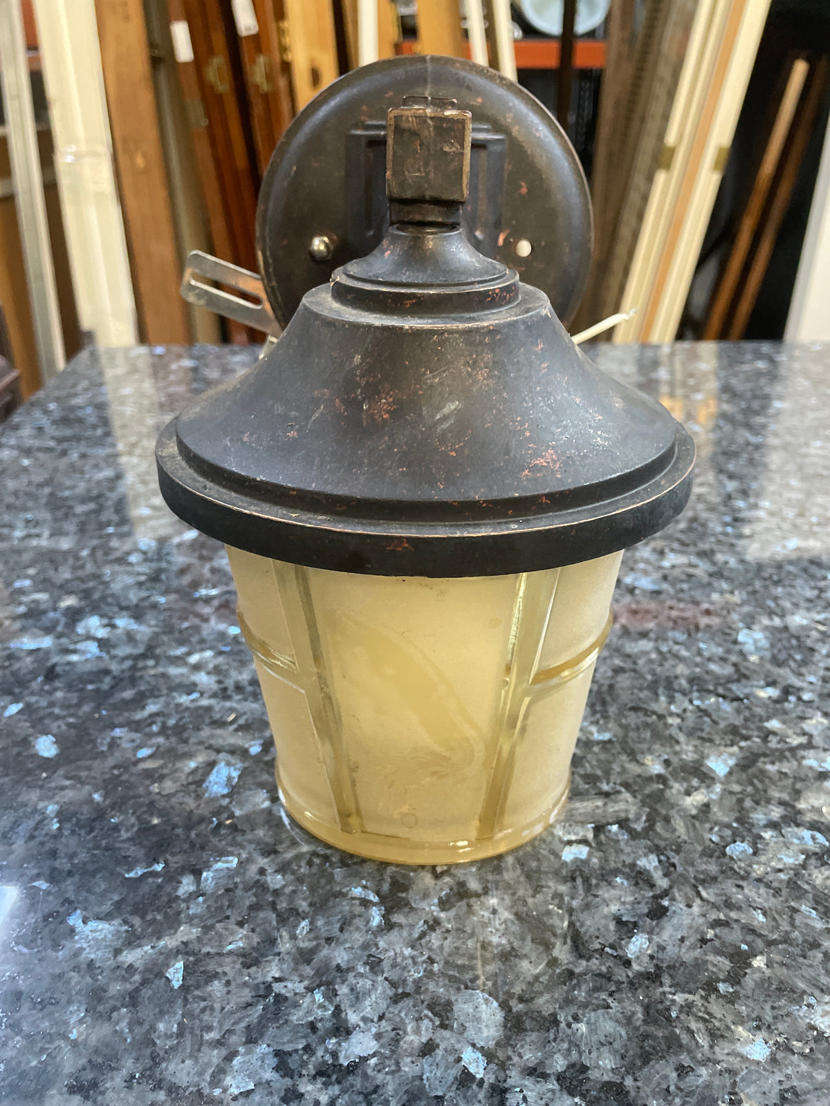 Reclaimed Outdoor Porch Light Base, Wet Location Rated