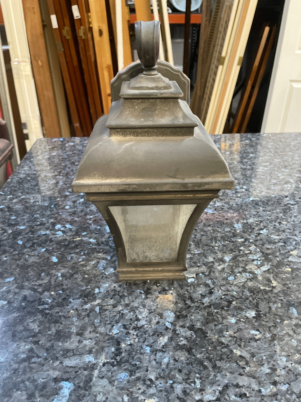 Reclaimed Modern Outdoor Lantern Light, Brushed Bronze