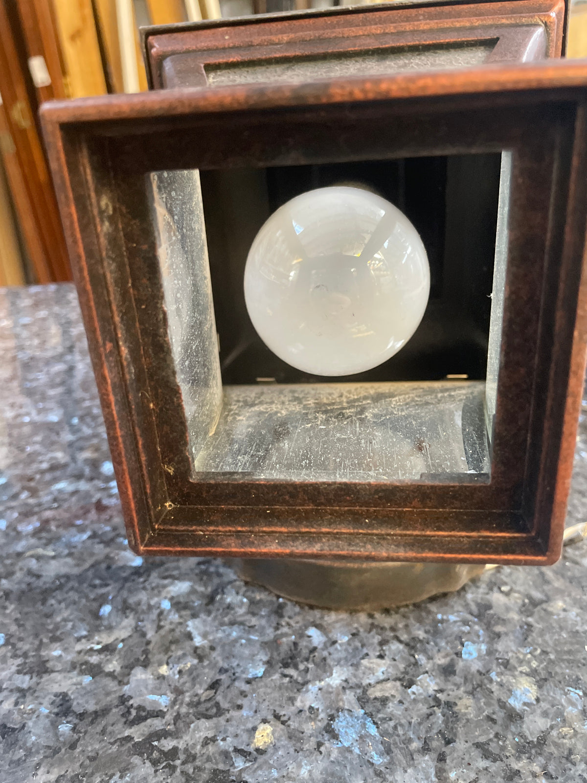 Reclaimed Traditional Wall Sconce, Frosted Glass Shade