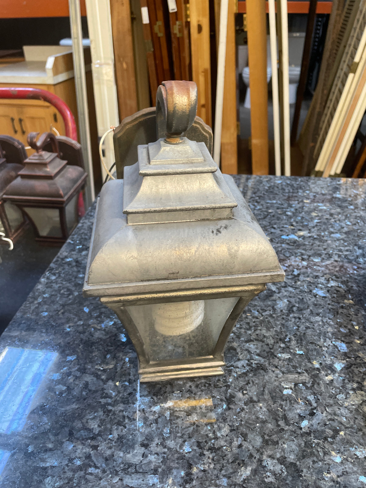 Reclaimed Outdoor Lantern Light, Wet Location Rated