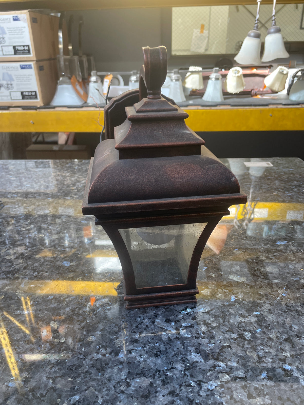 Reclaimed Traditional Wall Sconce, Ceramic Dome Shade