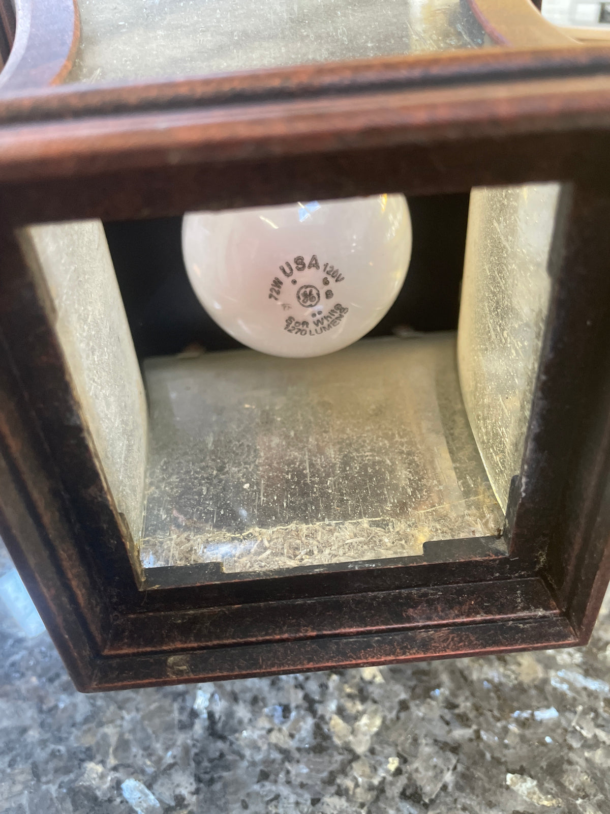 Reclaimed Traditional Wall Sconce, Ceramic Dome Shade