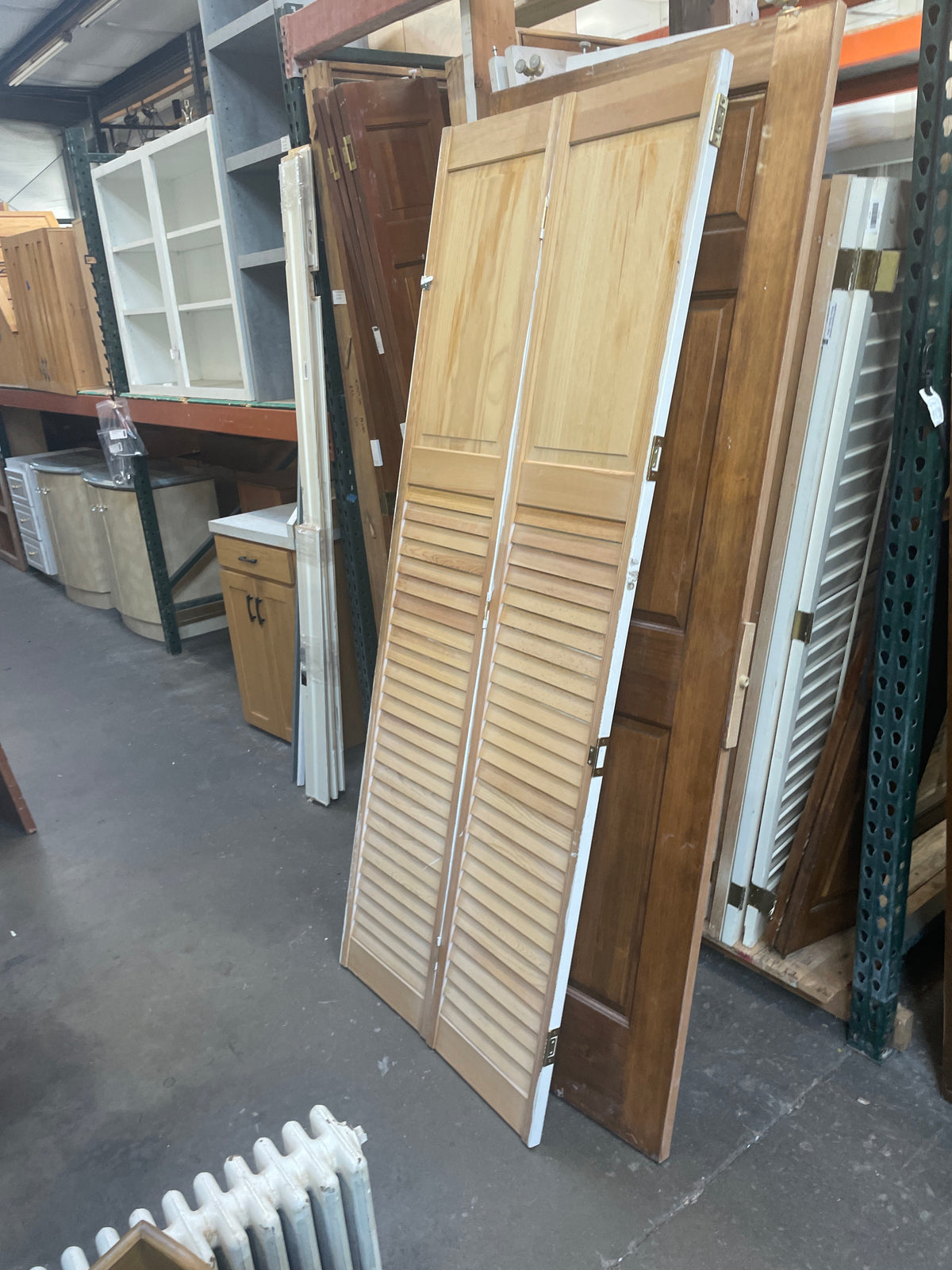 30x78 Interior Solid Louvered Bi-Fold Slab, White