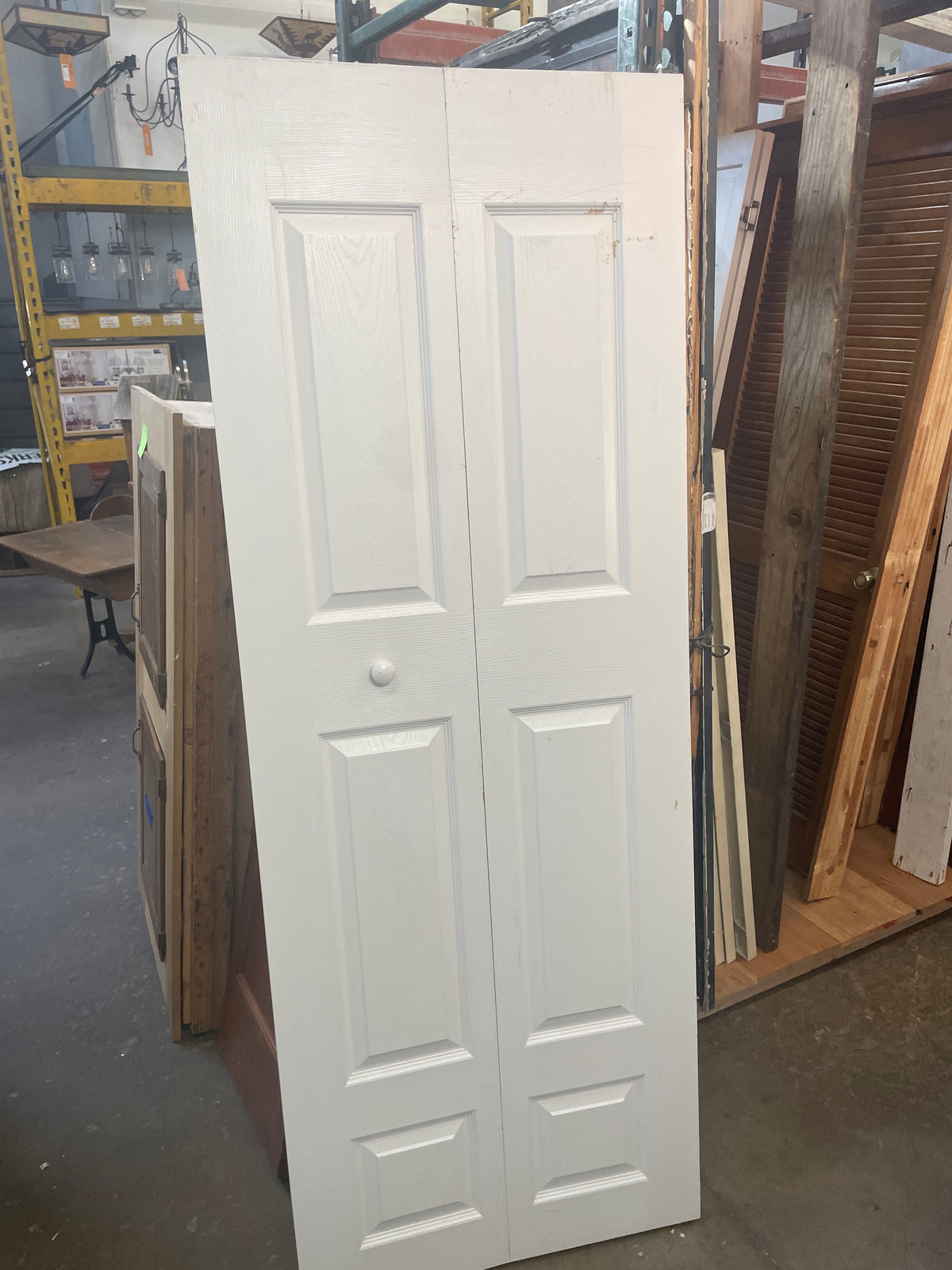 30x78 Interior Hollow 6 Panel Bi-Fold Slab, White
