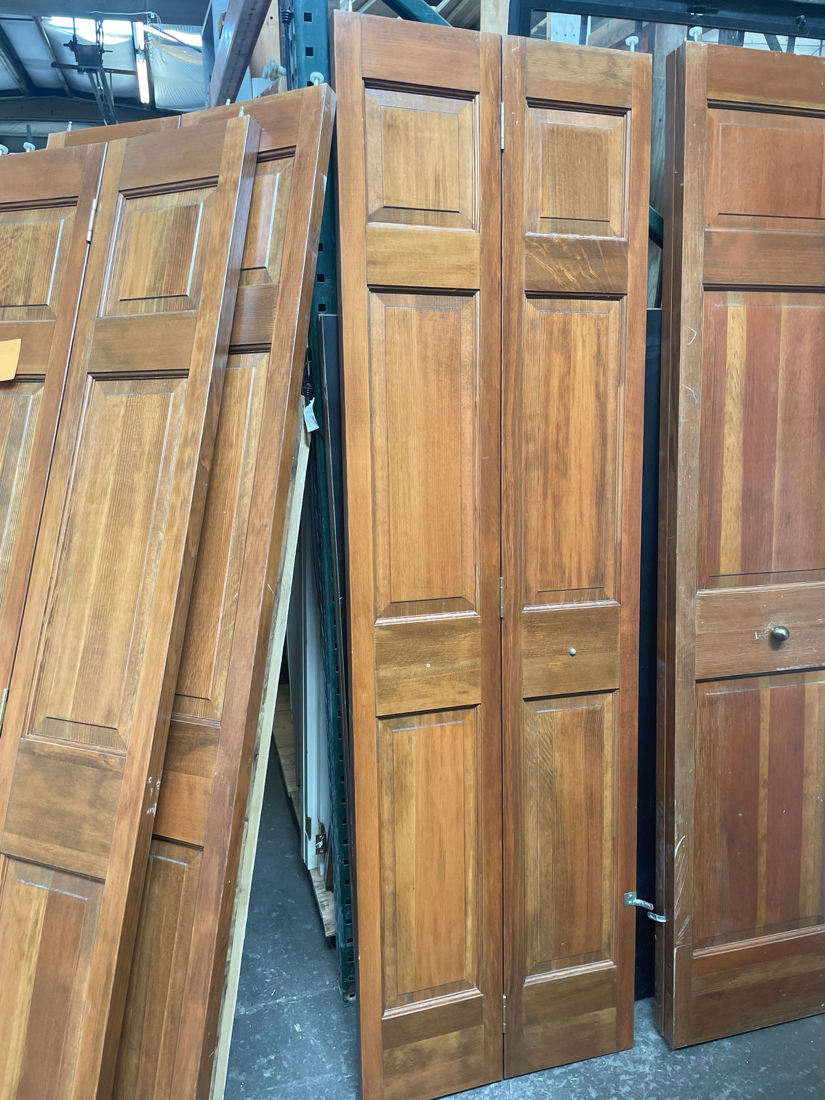 24x79 Interior Solid 6 Panel Bi-Fold Slab, Wood Finish