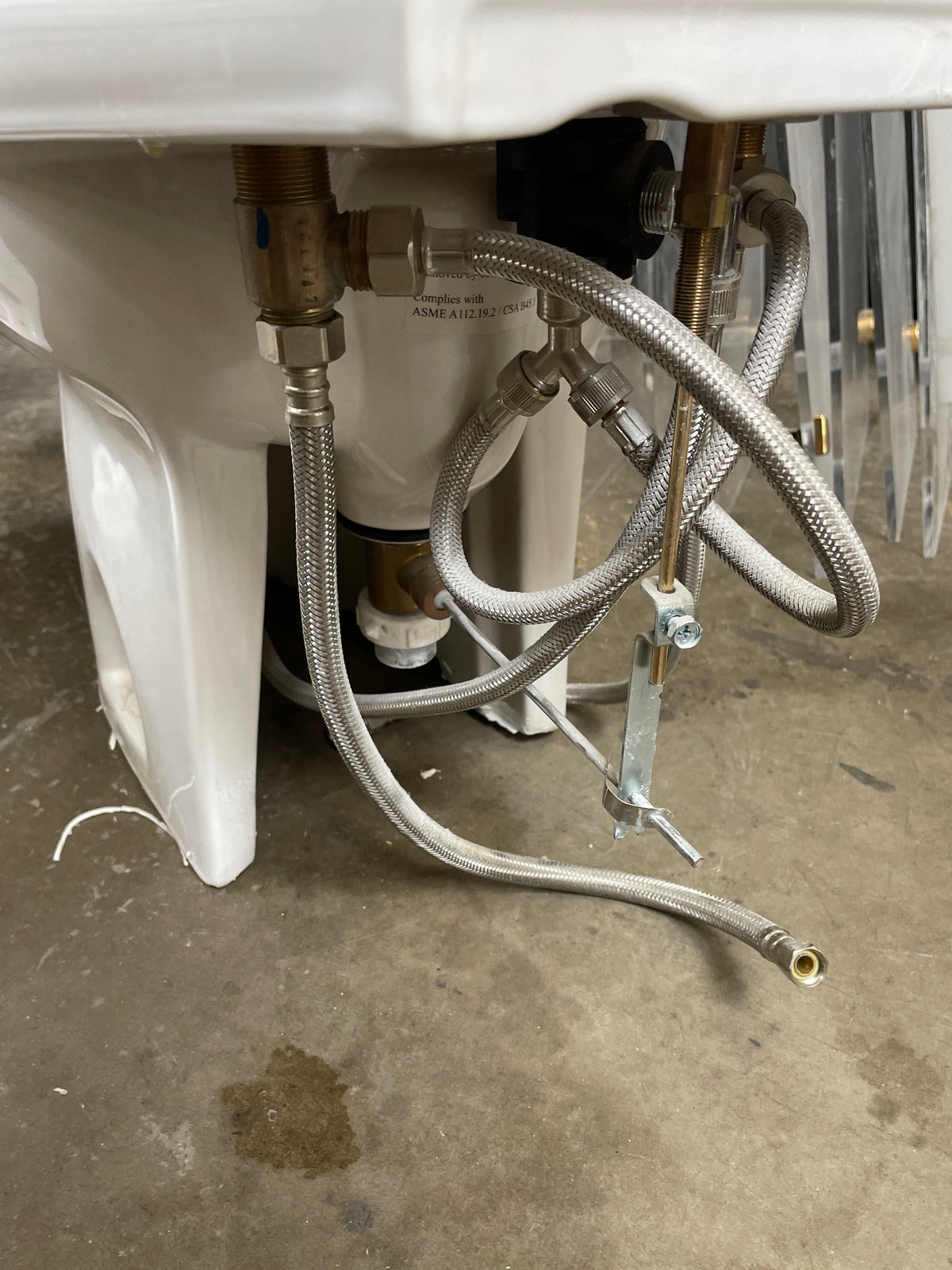 Reclaimed TOTO Floor Mount Bidet With Gold Tone Faucet