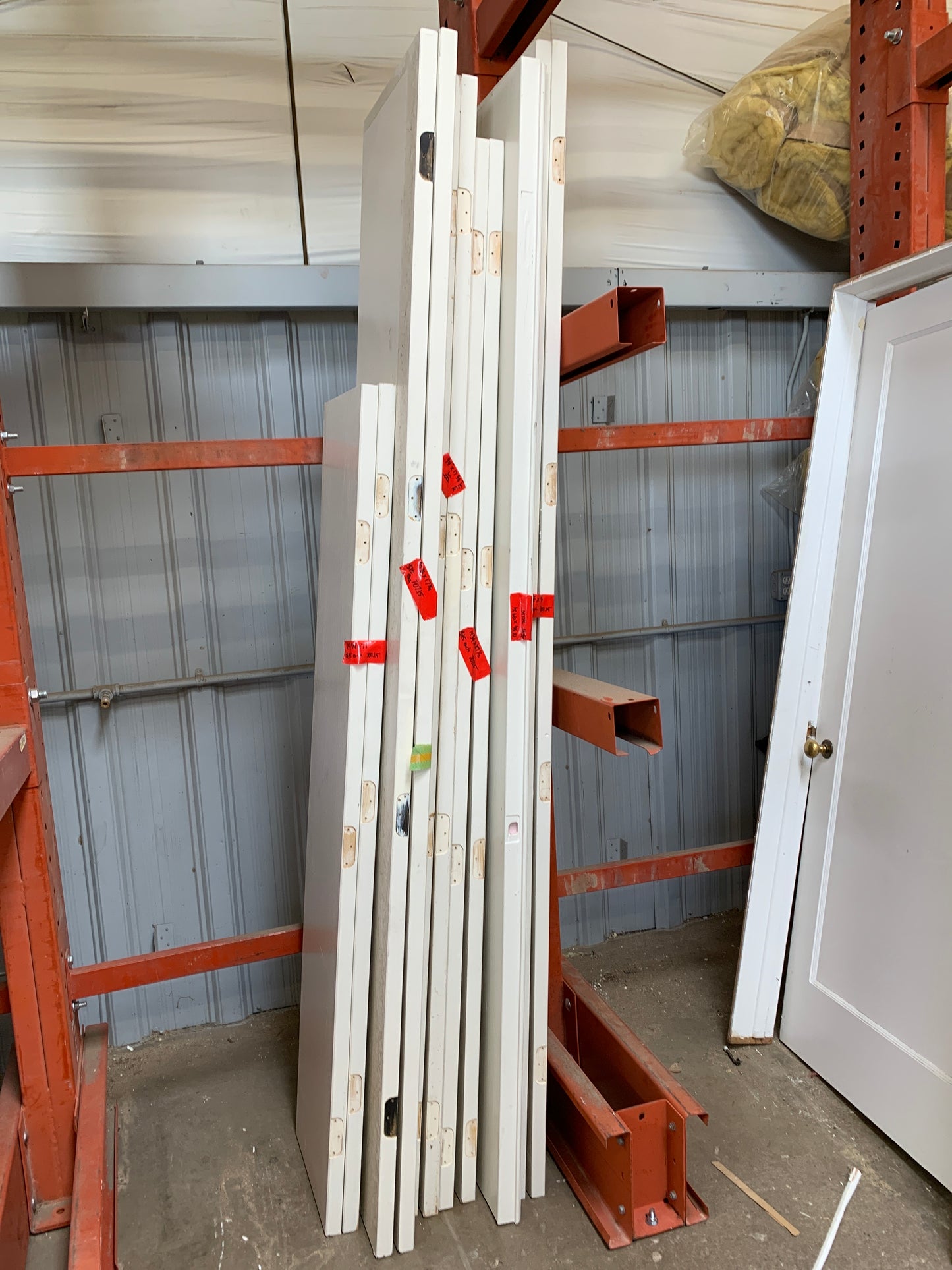 White Narrow Interior Slab Closet Doors – No Panels 707.15
