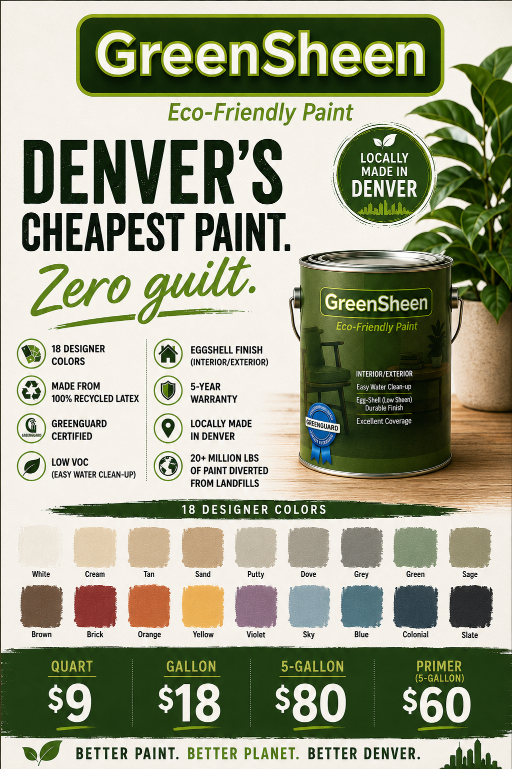 GreenSheen Eco-Friendly Latex Paint